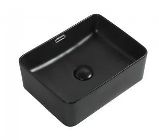 Раковина накладная Aquanet Perfect-1-MB 273678 40 см чёрный матовый